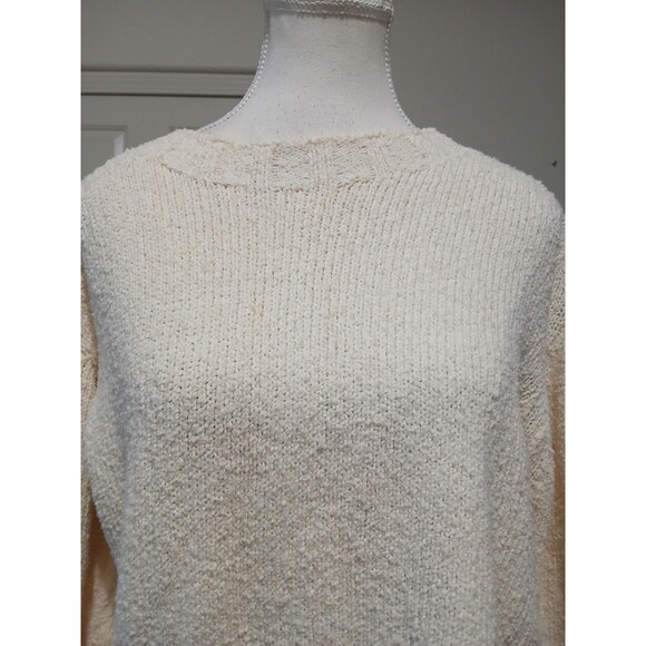 J.Crew Womens M Mock Neck Ivory Chenlle Knit Sweater Cozy Pullover - Picture 6 of 15